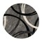 World Rug Gallery Modern Wavy Circles Design 6'6'' Round Gray 377GRAY6RND - alternate 2